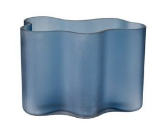 Short Matte Blue Vase