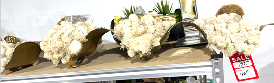 Custom Long Gold Wavy Floral