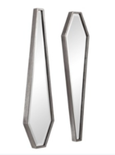 Set of 2 Mirrors - Silver