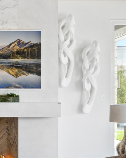 Cast Dancing Wall Sculpture - White