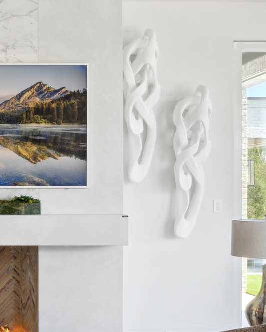 Cast Dancing Wall Sculpture - White