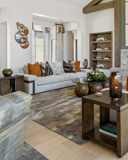 Area Rug - Brown Watercolor