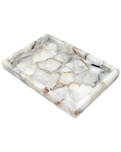 White Agate Tray