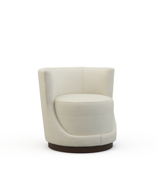 Swivel Sitting Chair -Black Leather