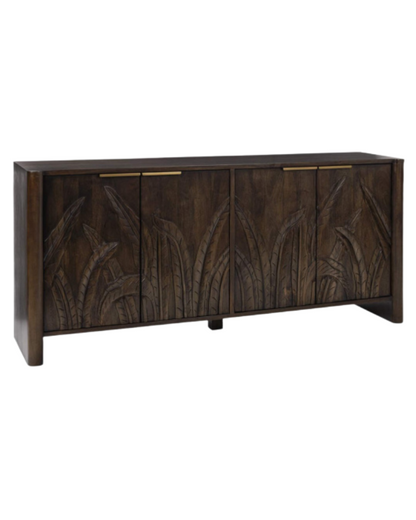 Carved Console - Rich Brown