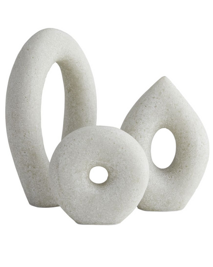 Coco Sculpture - Set of 3 - White