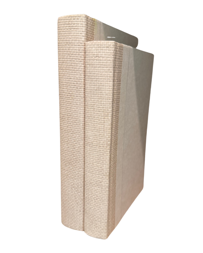 Grasscloth Books - Cream