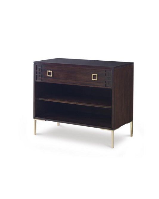 Sable Square Nightstand - Rich Brown