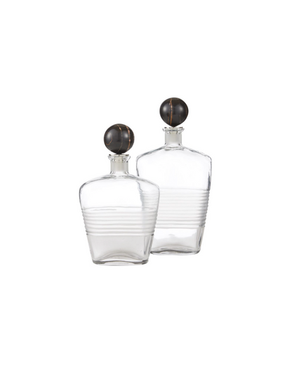 Eaves Decanters - Gray, Set of 2