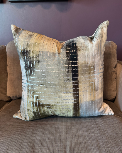 Metallic Maze Pillow