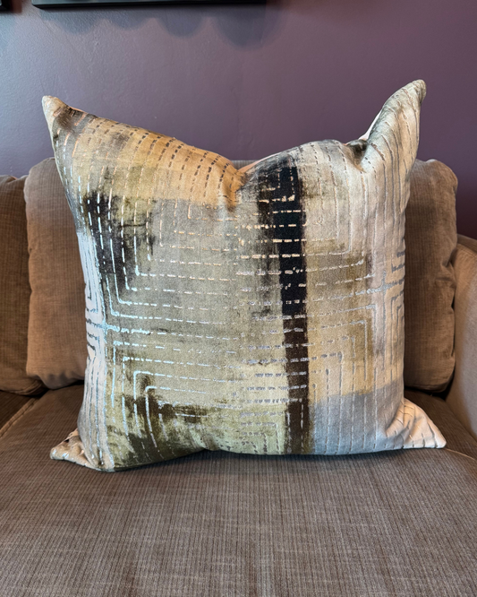 Metallic Maze Pillow