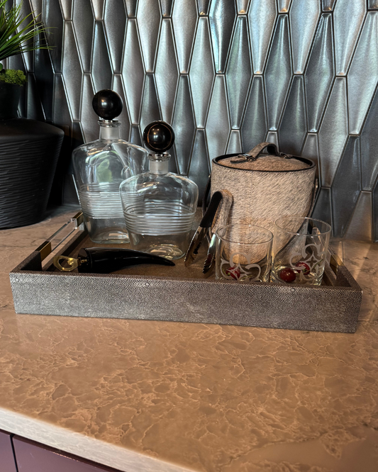 Shagreen Tray - Gray