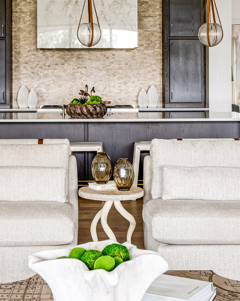 Cowhide Side Table - Cream