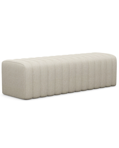 Monaco Channel Bench - Ivory