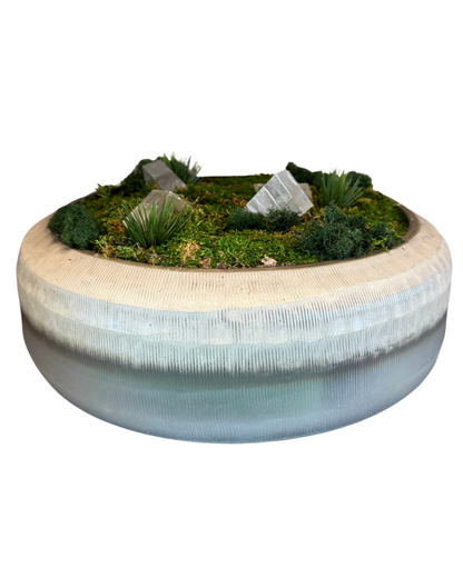 Custom Floral - Blue Round