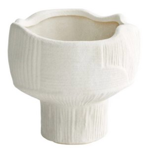 Small White Pedestal Bowl  CYAN