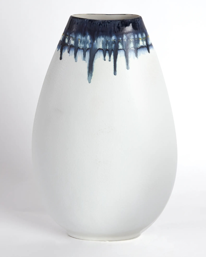 Black Top White Bottom Vase - Small