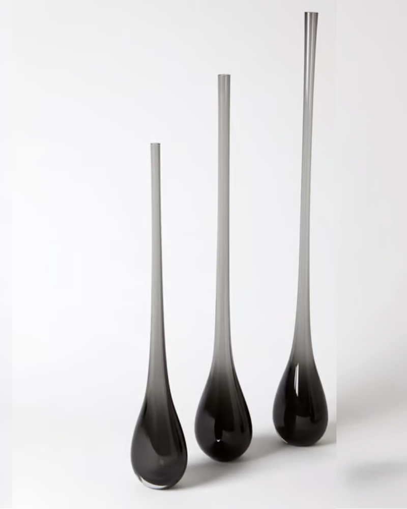 Gray Droplet Vase - Small