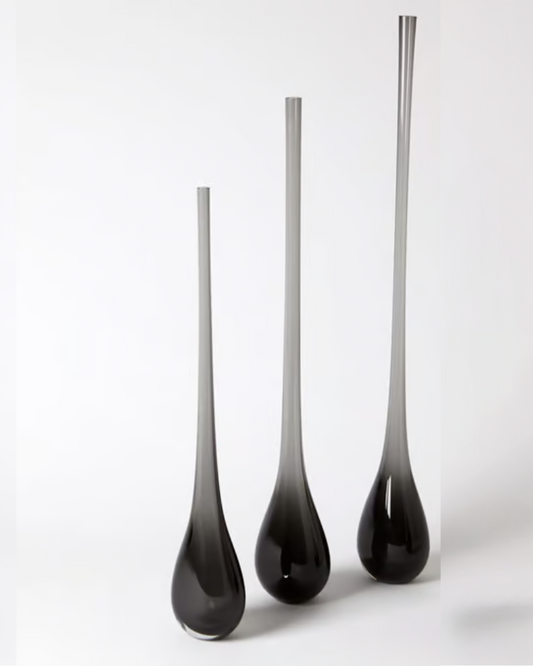 Gray Droplet Vase - Small
