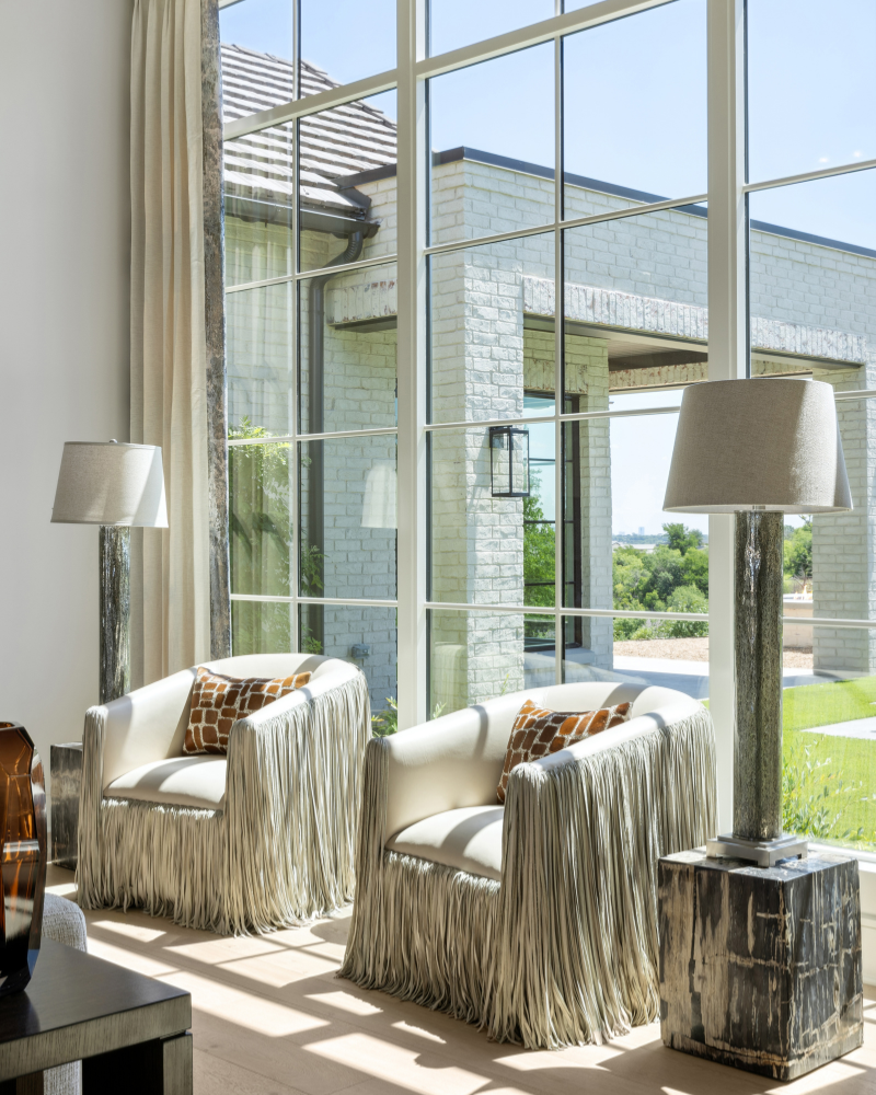 Drapery Panels - Ivory Linen with Trim