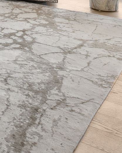 Wool Area Rug - Abstract Taupe