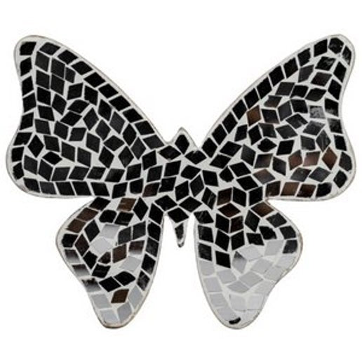 Wooden Butterfly Mosaic - Black