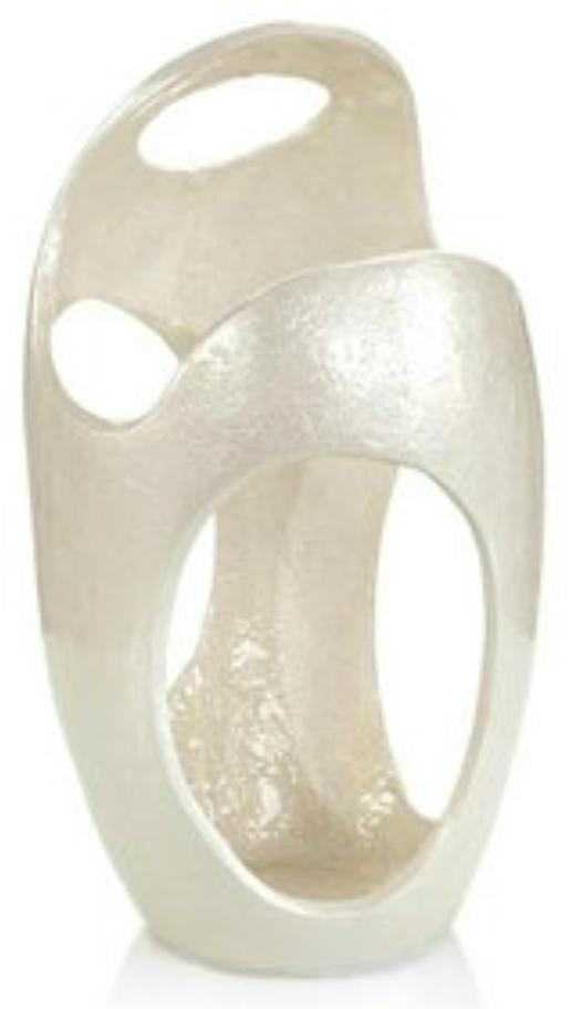 Iridescent Sculptural Vase - White
