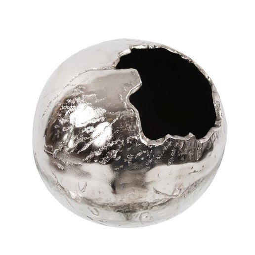 Silver Ball-Shaped Vase