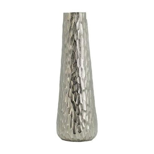 Textured Tapering Aluminum Vase