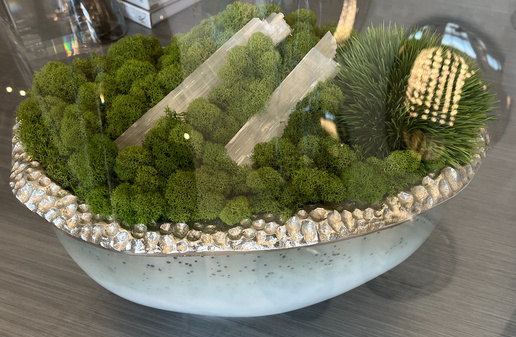 White and Silver Bowl Floral